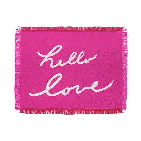 Lisa Argyropoulos Hello Love Glamour Pink Throw Blanket