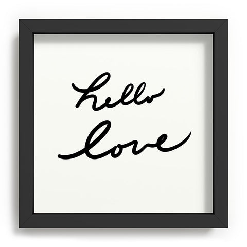 Lisa Argyropoulos Hello Love On White Recessed Framing Square