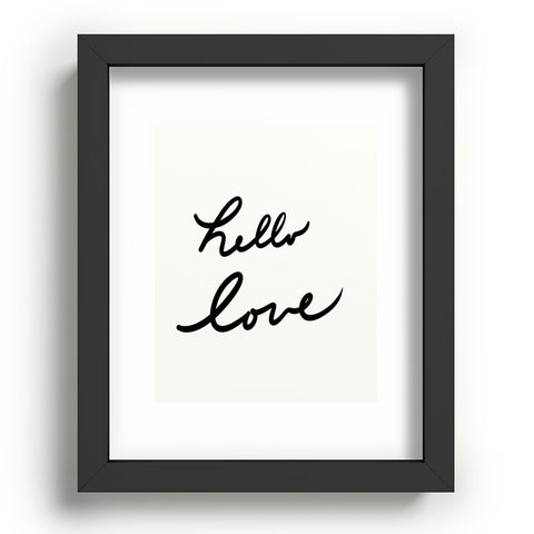 Lisa Argyropoulos Hello Love On White Recessed Framing Rectangle