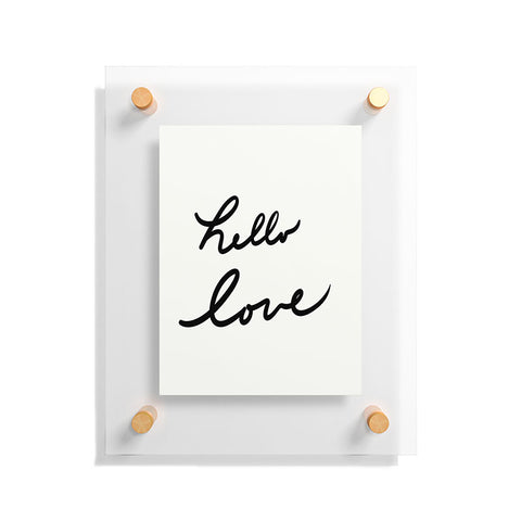 Lisa Argyropoulos Hello Love On White Floating Acrylic Print
