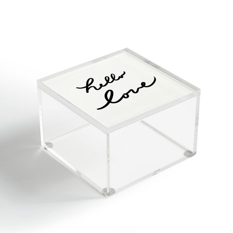 Lisa Argyropoulos Hello Love On White Acrylic Box