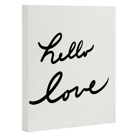 Lisa Argyropoulos Hello Love On White Art Canvas