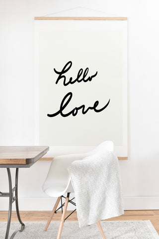Lisa Argyropoulos Hello Love On White Art Print And Hanger