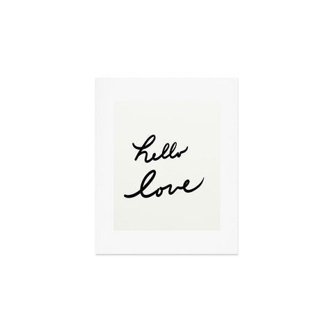 Lisa Argyropoulos Hello Love On White Art Print