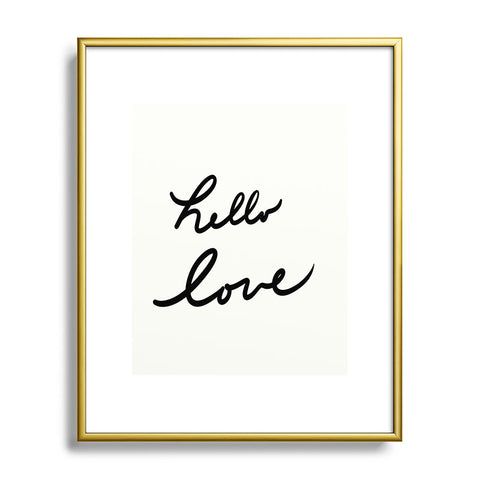 Lisa Argyropoulos Hello Love On White Metal Framed Art Print