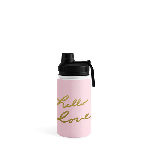 Lisa Argyropoulos hello love pink Water Bottle