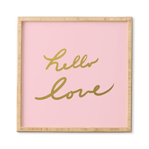 Lisa Argyropoulos hello love pink Framed Wall Art