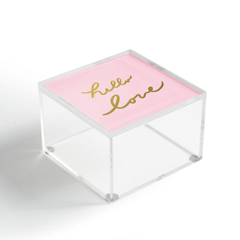 Lisa Argyropoulos hello love pink Acrylic Box
