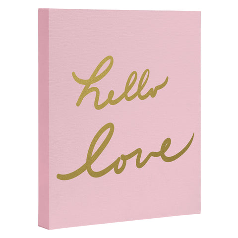 Lisa Argyropoulos hello love pink Art Canvas
