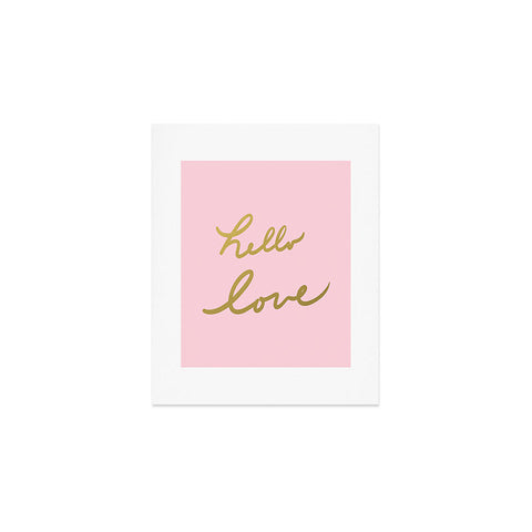 Lisa Argyropoulos hello love pink Art Print