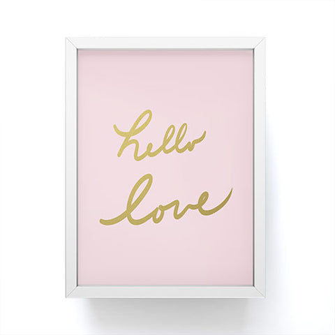 Lisa Argyropoulos hello love pink Framed Mini Art Print