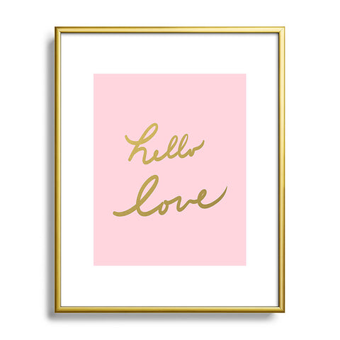 Lisa Argyropoulos hello love pink Metal Framed Art Print