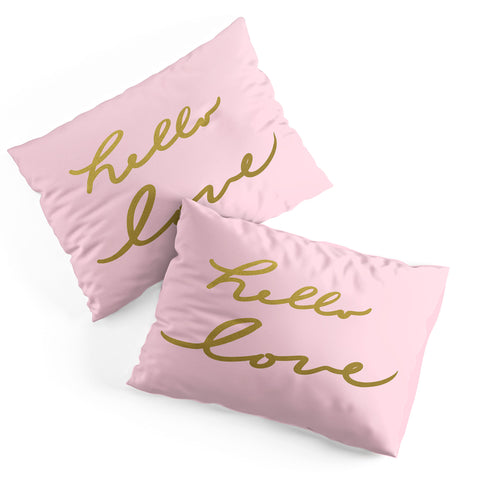 Lisa Argyropoulos hello love pink Pillow Shams
