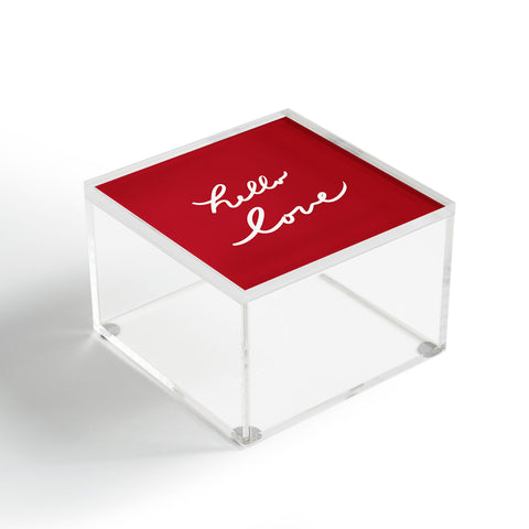 Lisa Argyropoulos hello love red Acrylic Box