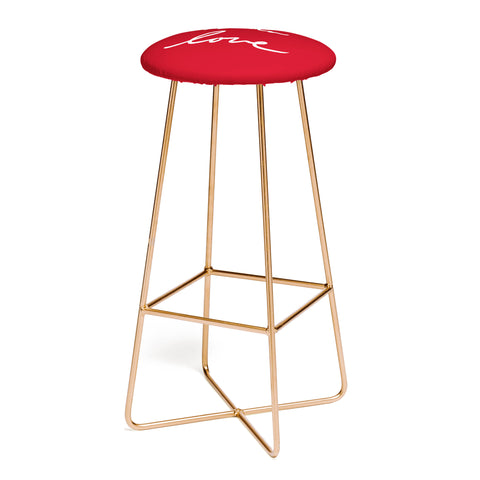 Lisa Argyropoulos hello love red Bar Stool