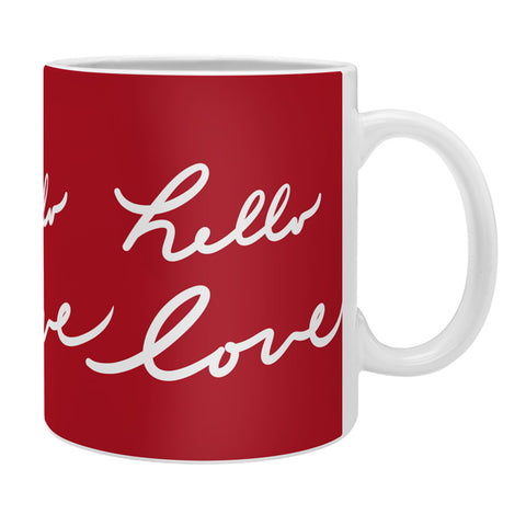 Lisa Argyropoulos hello love red Coffee Mug