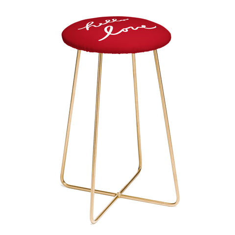 Lisa Argyropoulos hello love red Counter Stool