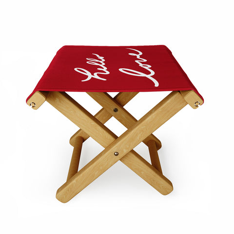 Lisa Argyropoulos hello love red Folding Stool