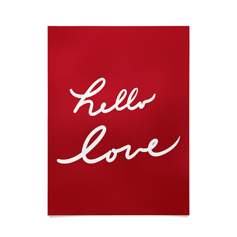 Lisa Argyropoulos hello love red Poster