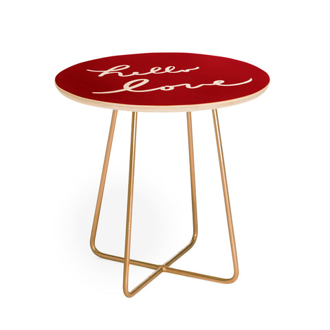 Lisa Argyropoulos hello love red Round Side Table