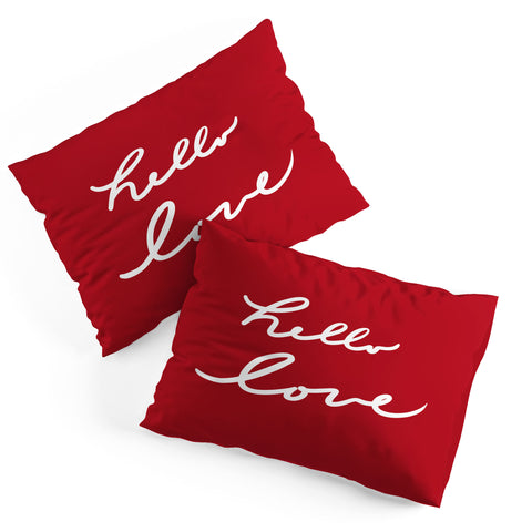 Lisa Argyropoulos hello love red Pillow Shams