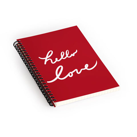 Lisa Argyropoulos hello love red Spiral Notebook