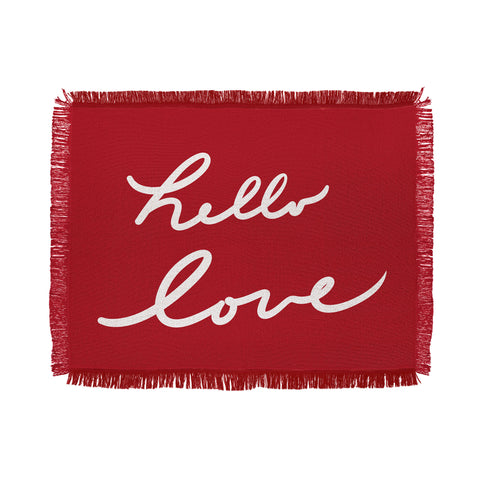 Lisa Argyropoulos hello love red Throw Blanket
