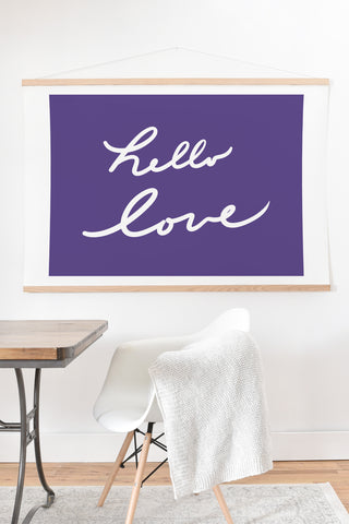 Lisa Argyropoulos Hello Love Violet Art Print And Hanger