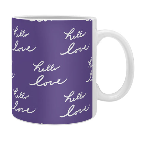 Lisa Argyropoulos Hello Love Violet Coffee Mug