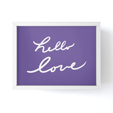 Lisa Argyropoulos Hello Love Violet Framed Mini Art Print