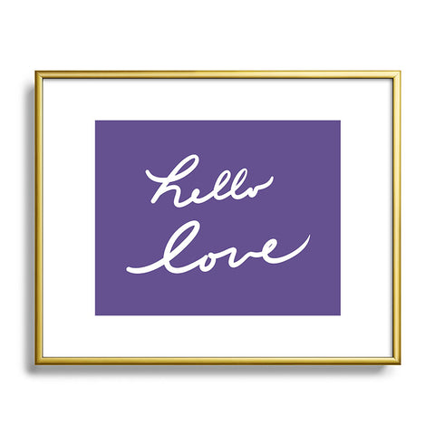 Lisa Argyropoulos Hello Love Violet Metal Framed Art Print