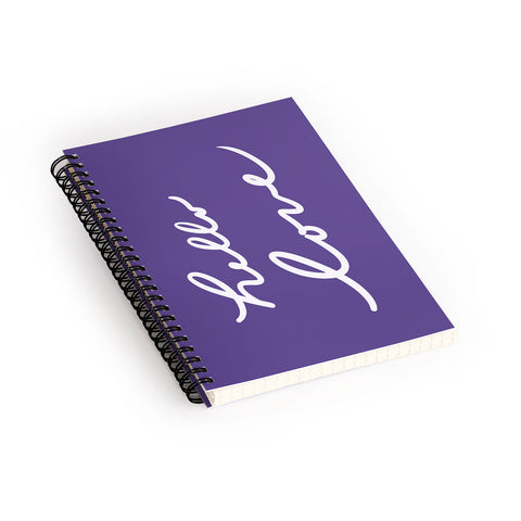 Lisa Argyropoulos Hello Love Violet Spiral Notebook
