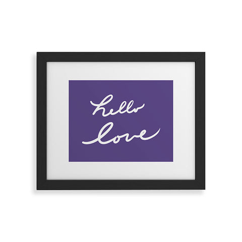 Lisa Argyropoulos Hello Love Violet Framed Art Print