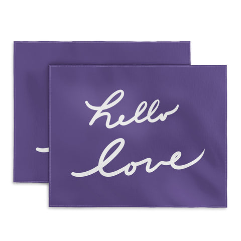 Lisa Argyropoulos Hello Love Violet Placemat
