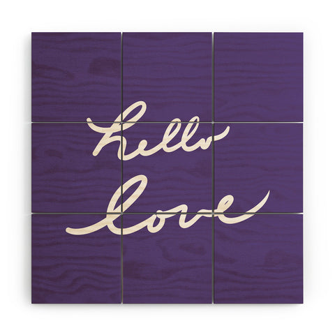 Lisa Argyropoulos Hello Love Violet Wood Wall Mural