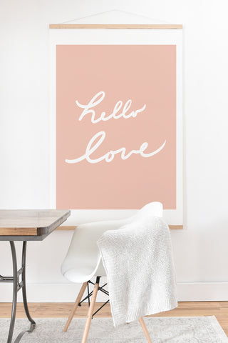 Lisa Argyropoulos Hello Love Warm Blush Art Print And Hanger