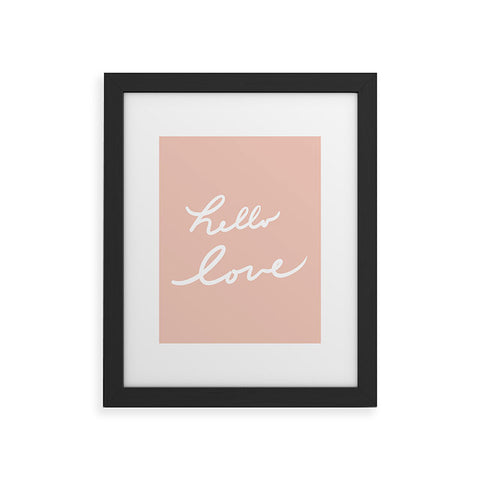 Lisa Argyropoulos Hello Love Warm Blush Framed Art Print