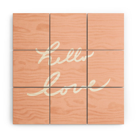 Lisa Argyropoulos Hello Love Warm Blush Wood Wall Mural