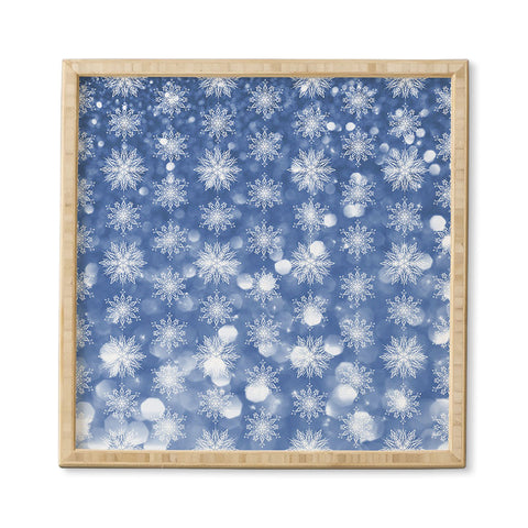 Lisa Argyropoulos Holiday Blue and Flurries Framed Wall Art