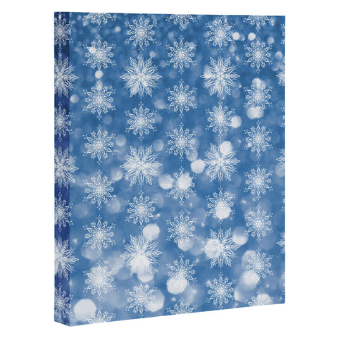 Lisa Argyropoulos Holiday Blue and Flurries Art Canvas
