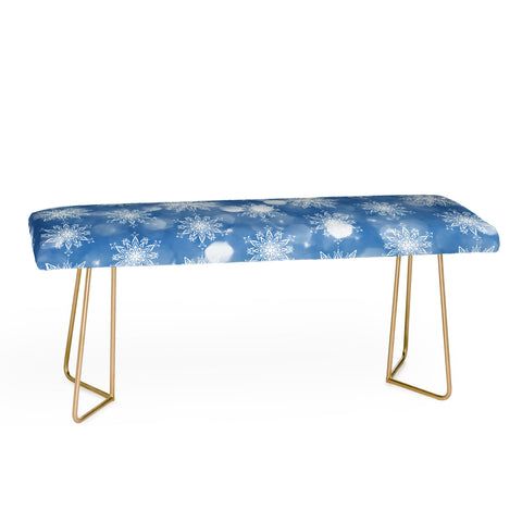 Lisa Argyropoulos Holiday Blue and Flurries Bench