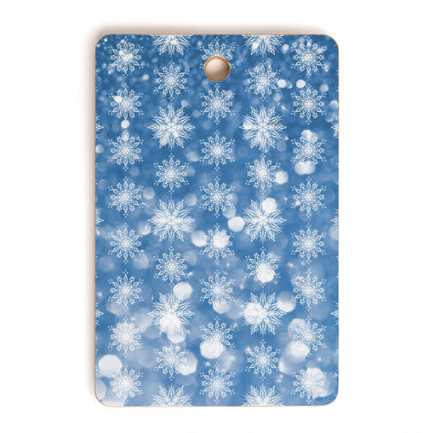 Lisa Argyropoulos Holiday Blue and Flurries Cutting Board Rectangle