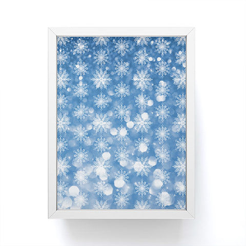 Lisa Argyropoulos Holiday Blue and Flurries Framed Mini Art Print