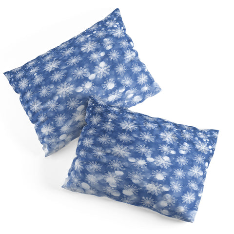 Lisa Argyropoulos Holiday Blue and Flurries Pillow Shams
