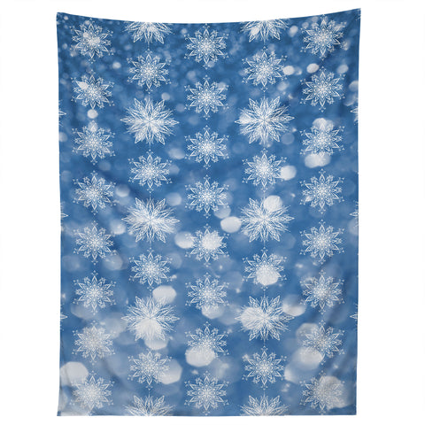Lisa Argyropoulos Holiday Blue and Flurries Tapestry