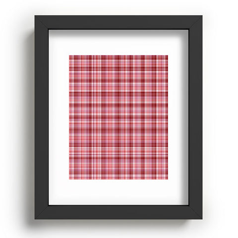 Lisa Argyropoulos Holiday Burgundy Plaid Recessed Framing Rectangle