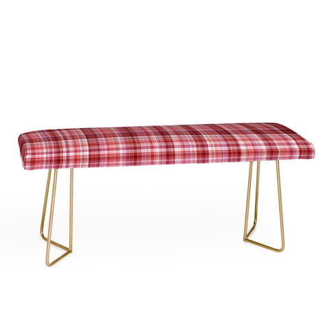 Lisa Argyropoulos Holiday Burgundy Plaid Bench