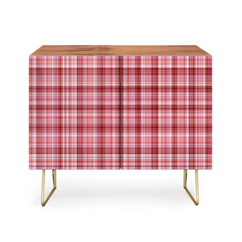 Lisa Argyropoulos Holiday Burgundy Plaid Credenza
