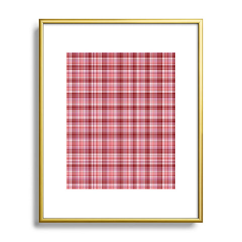 Lisa Argyropoulos Holiday Burgundy Plaid Metal Framed Art Print