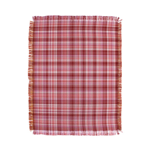 Lisa Argyropoulos Holiday Burgundy Plaid Throw Blanket